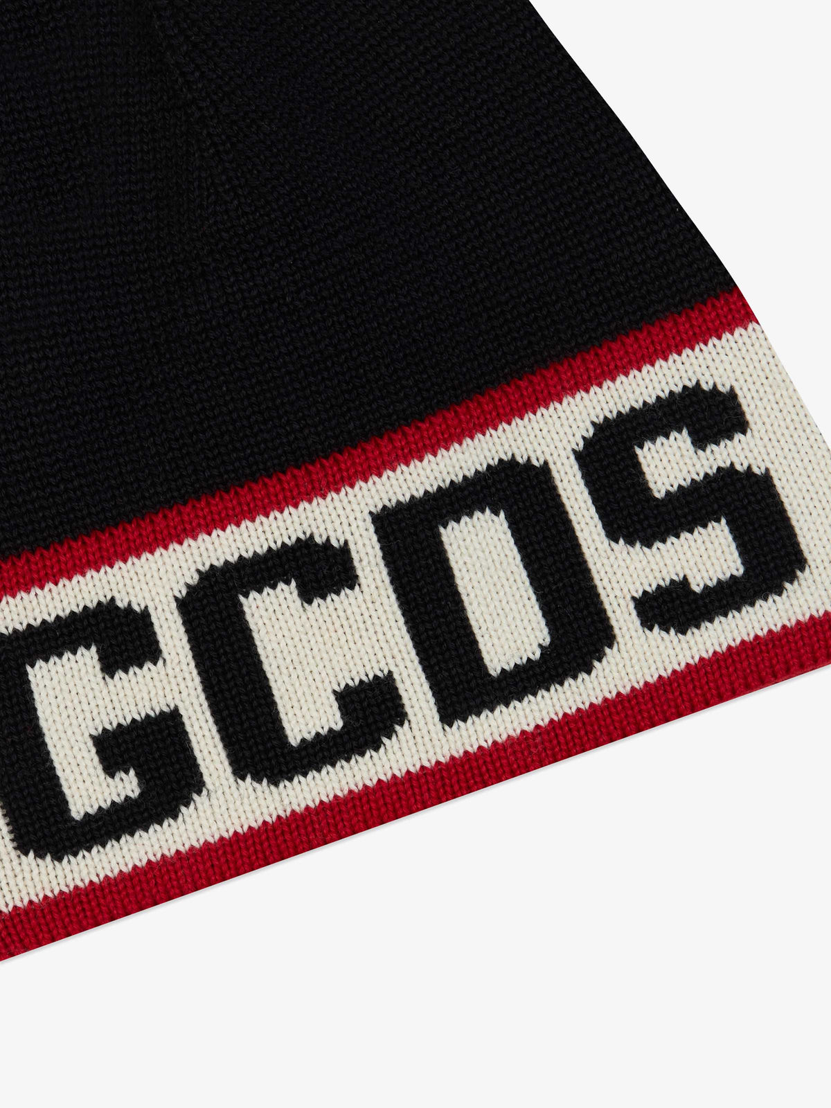 Bonnet GCDS en mélange de laine mérinos avec maxi logo