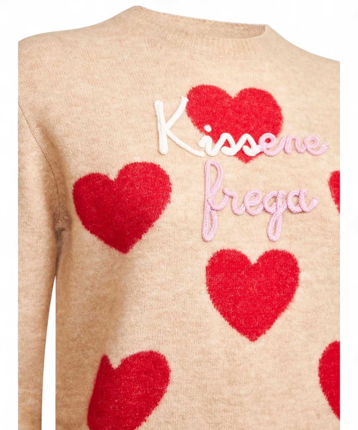 Maglione New Queen in Misto Alpaca “Kissene Frega”-Mc2 Saint Barth-Maglieria-Vittorio Citro Boutique