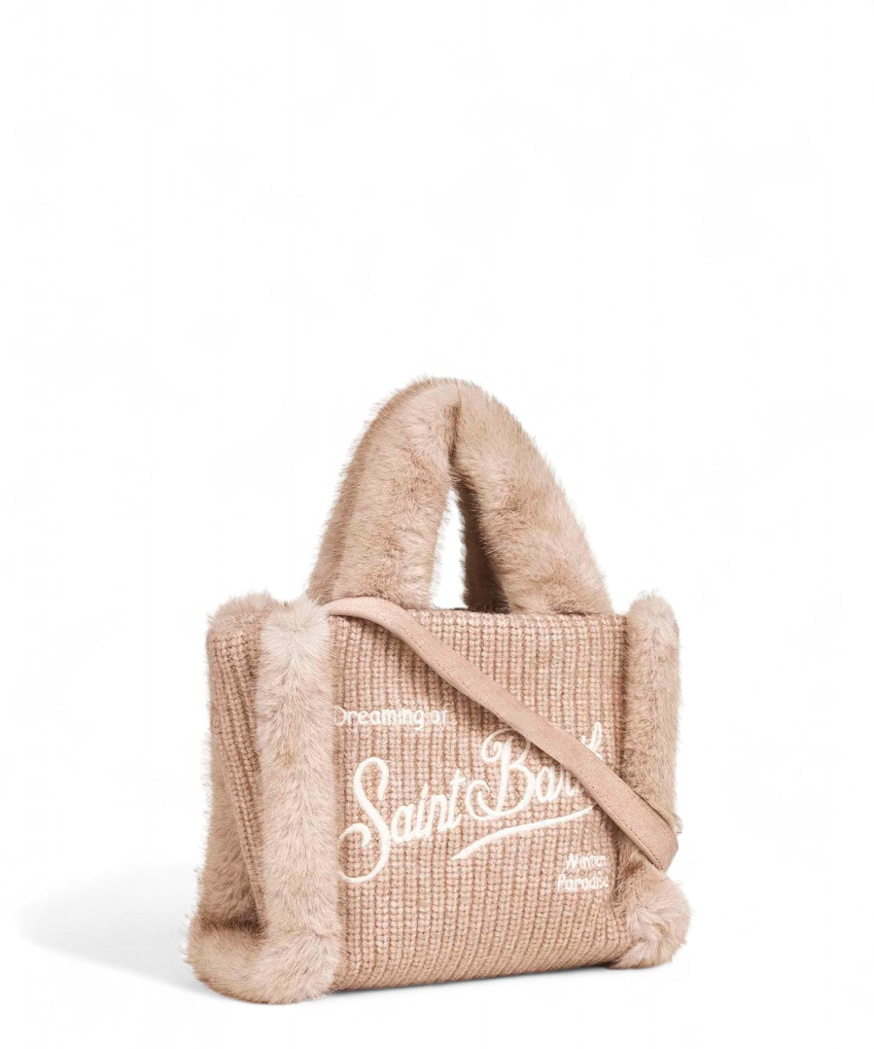 Borsa a mano Vanity Mini Shearling Rib MC2 Saint Barth-Mc2 Saint Barth-Borse a mano-Vittorio Citro Boutique