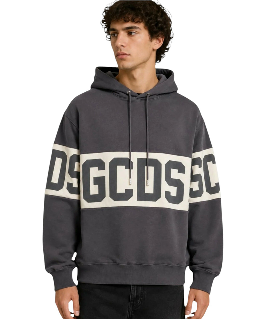 Sweat à capuche GCDS avec logo Band contrastant