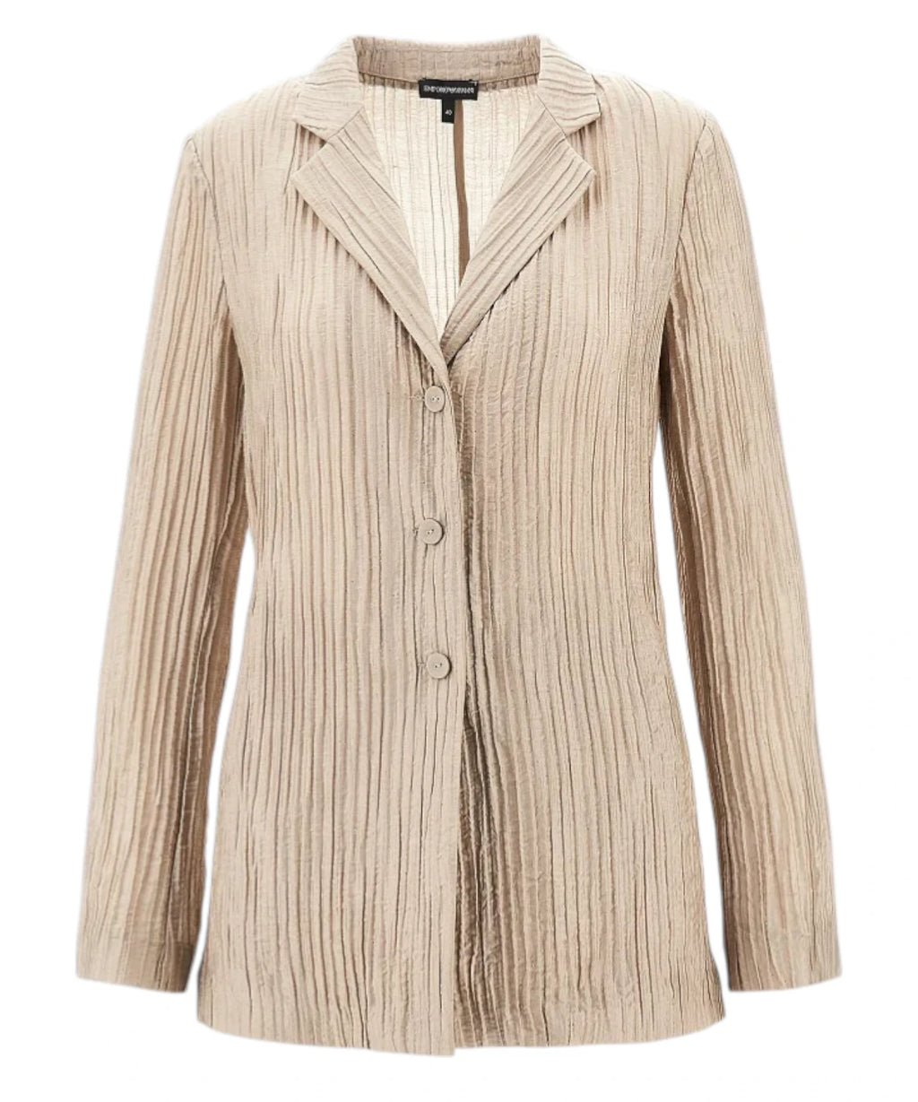 Blazer Monopetto Emporio Armani en taffetas texturé
