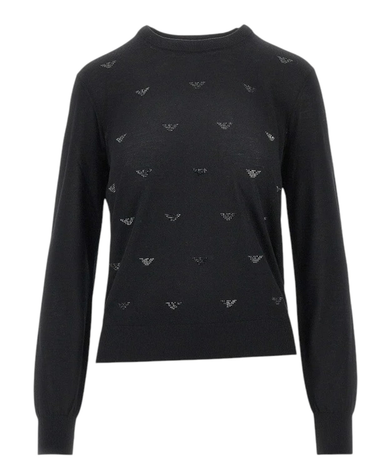 Pullover Donna Lana Vergine con Strass per Giornate Fredde