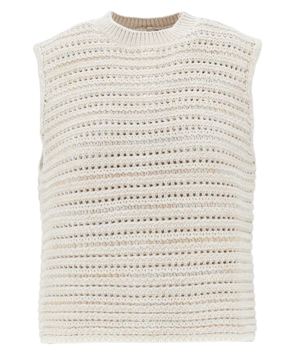 Top Emporio Armani en maille ajourée