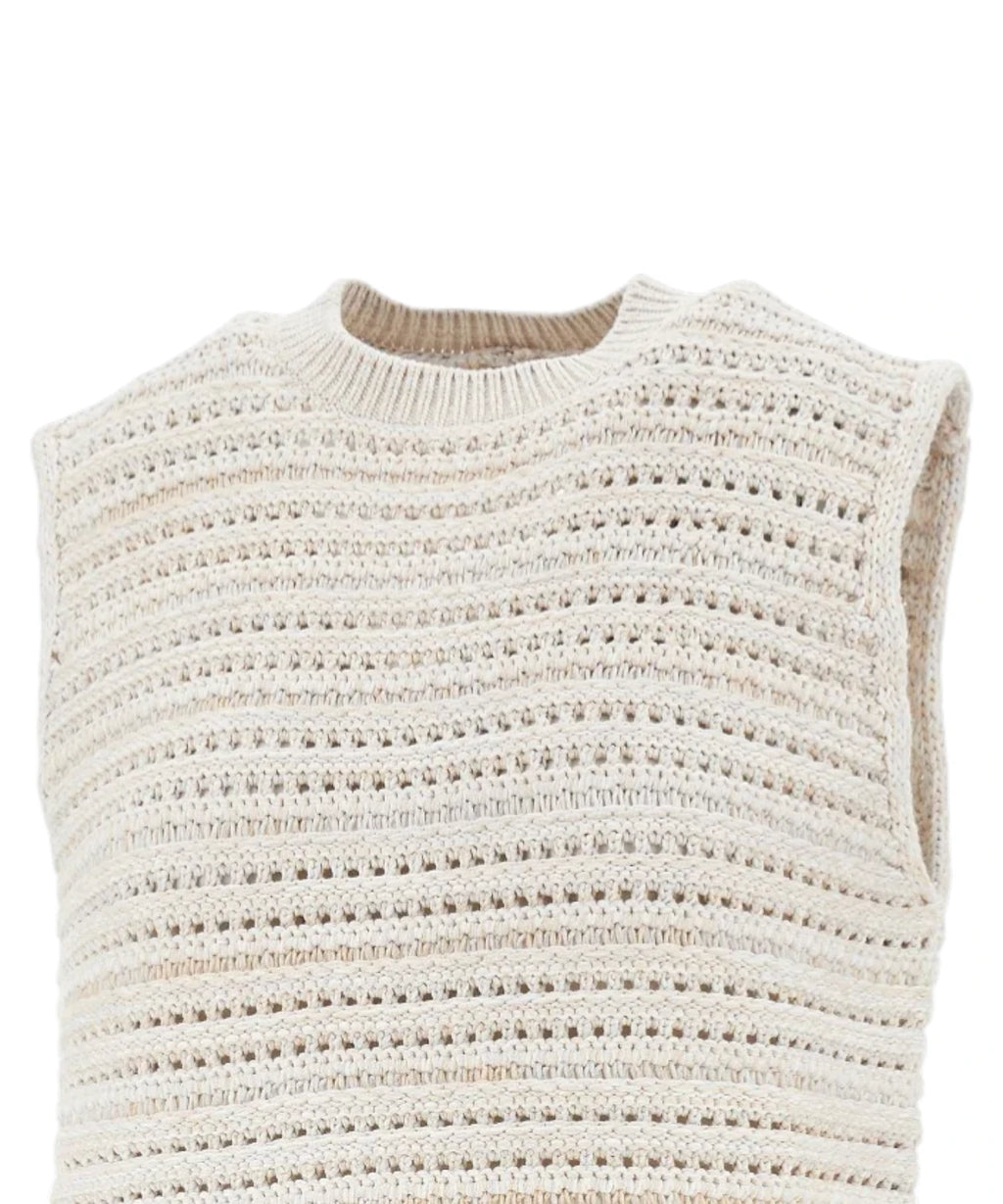 Top Emporio Armani en maille ajourée