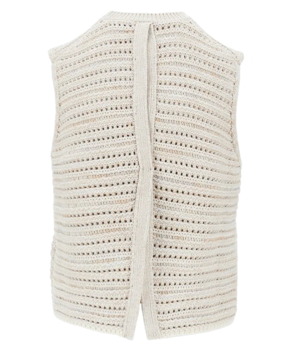 Top Emporio Armani en maille ajourée