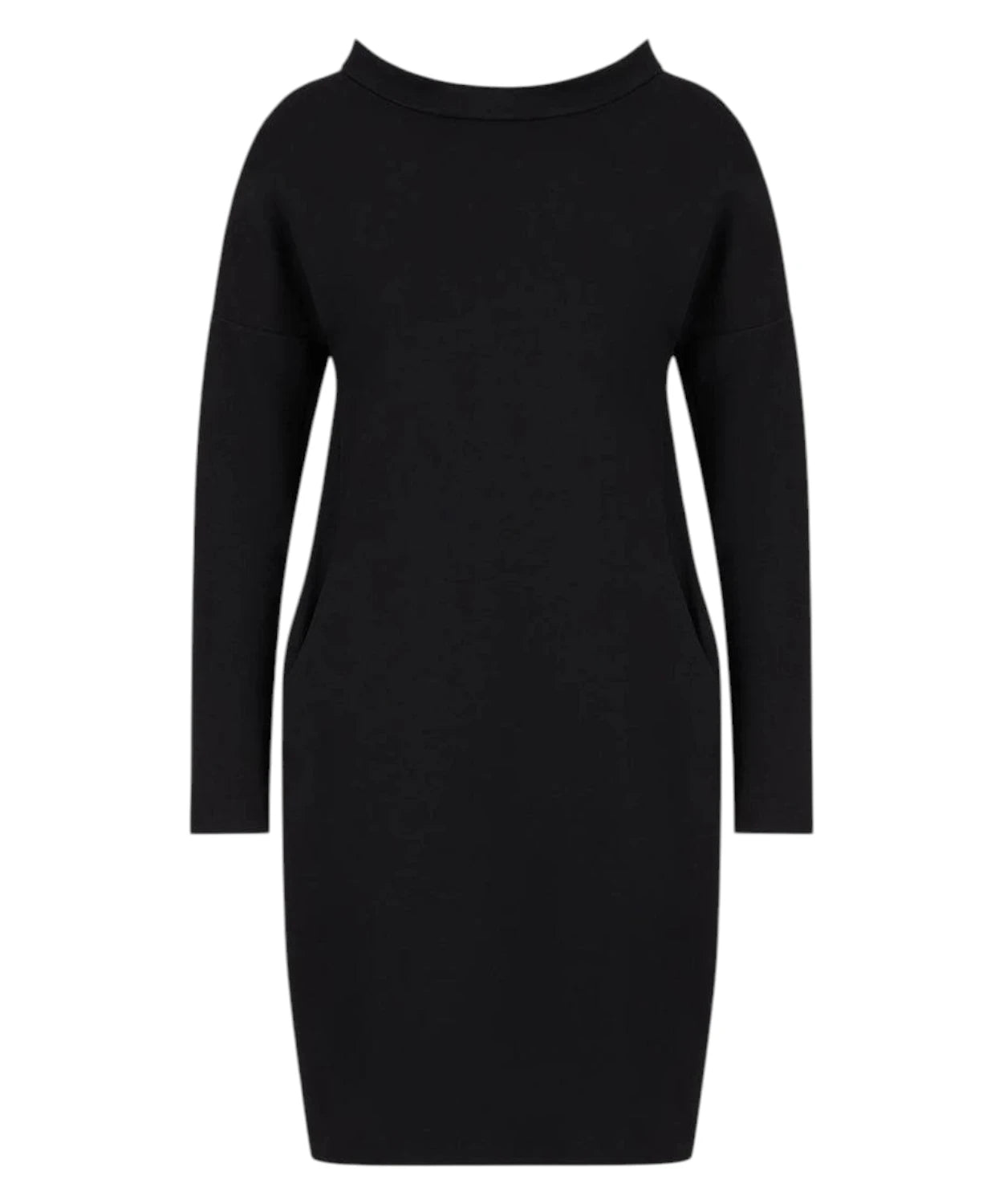 Robe à encolure bateau en tissu point milan