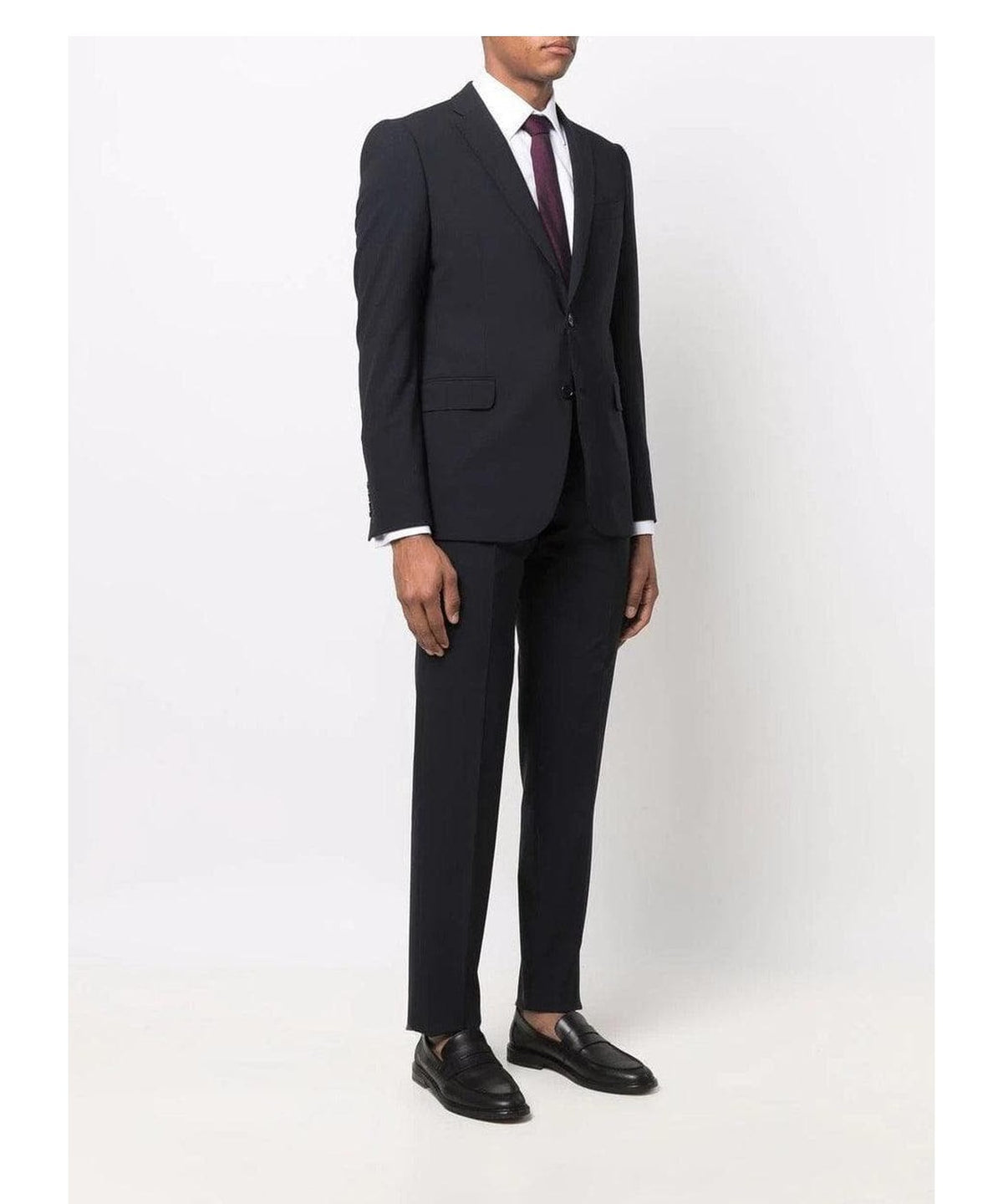 Abito monopetto slim fit in tela fresco lana stretch 2