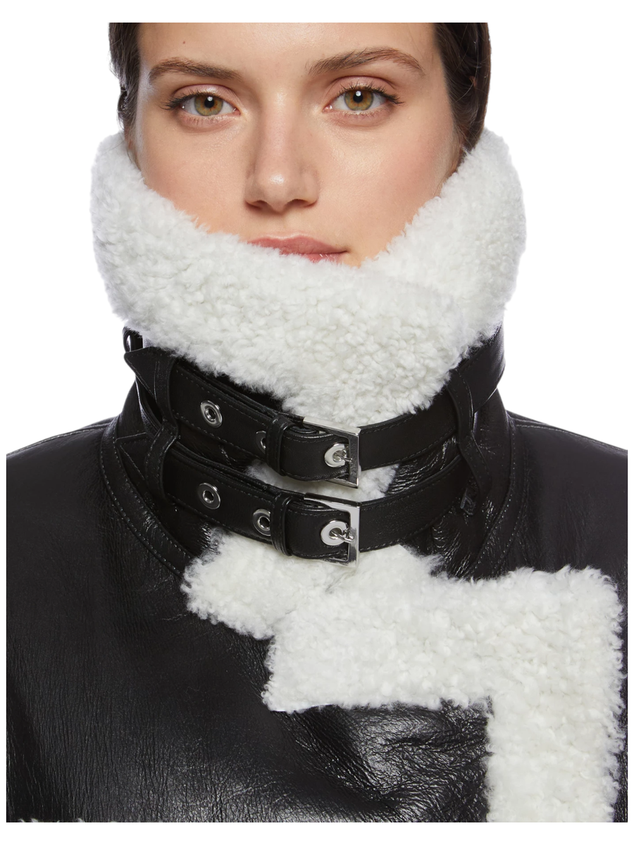 Giubbino cropped in shearling-Dondup-Pellicce e shearling-Vittorio Citro Boutique