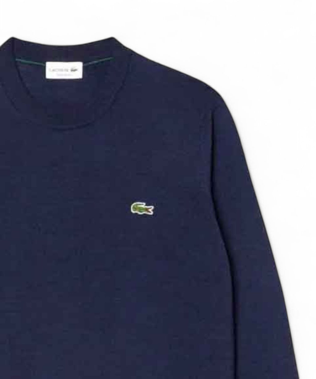 Pull Lacoste col rond en mélange laine