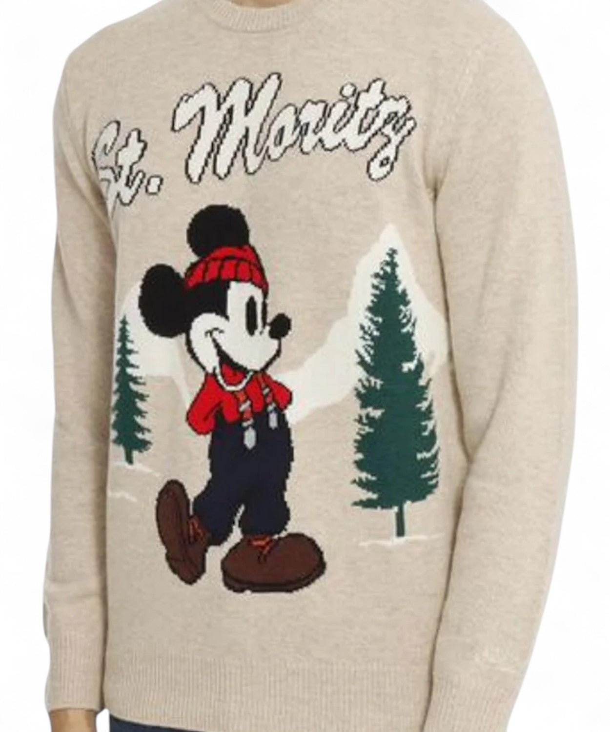 Maglione MC2 Saint Barth Heron con ricamo Mickey Mouse-Mc2 Saint Barth-Maglieria-Vittorio Citro Boutique