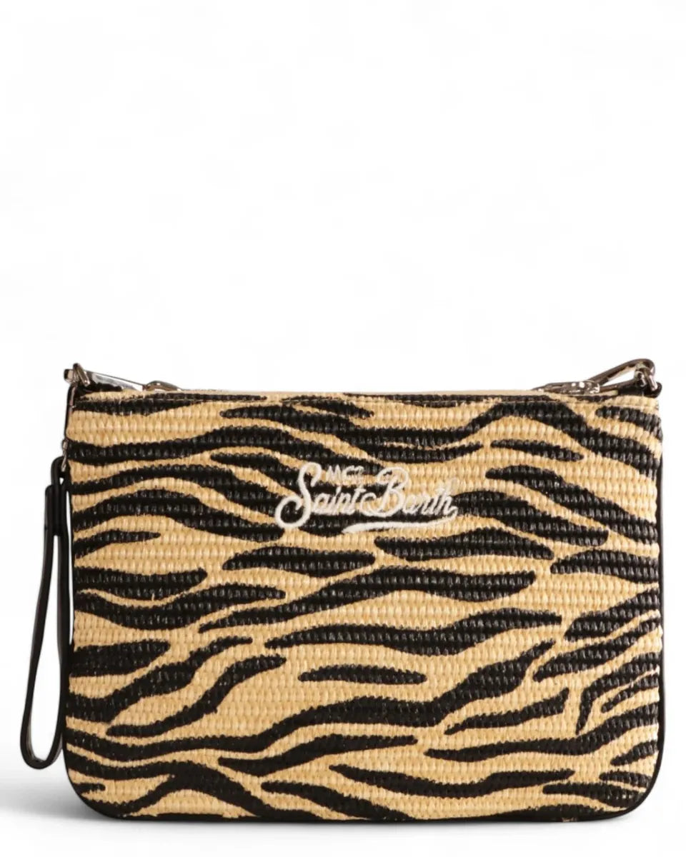 Pochette Parisienne Zebrata in Paglia-Mc2 Saint Barth-Pochette-Vittorio Citro Boutique