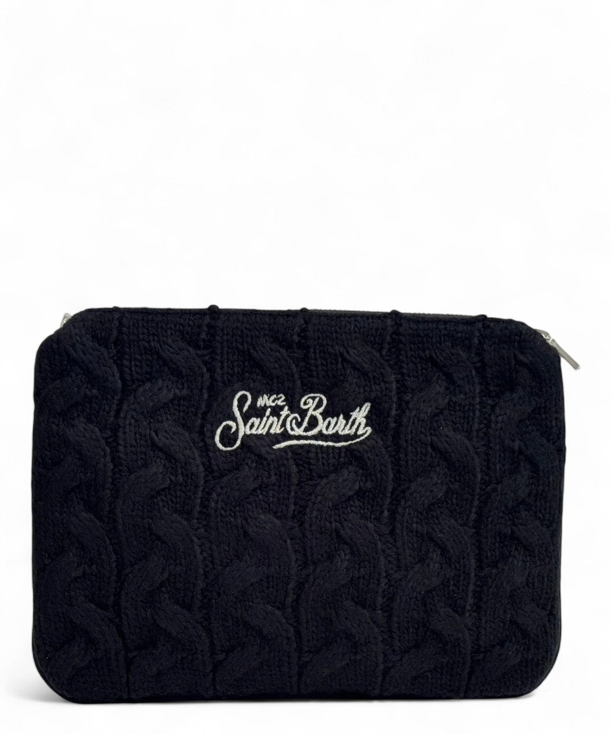 Borsa Parisienne Wool Braid con logo ricamato-Mc2 Saint Barth-Borse a spalla-Vittorio Citro Boutique