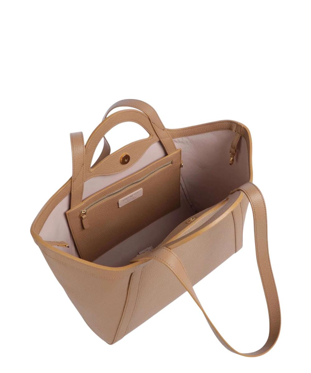 Borsa Shopper Amalia in Pelle Granulata-Coccinelle-Borse a spalla-Vittorio Citro Boutique