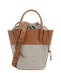 Myrtha Canvas Borsa a Secchiello in Tela con Rivestimenti in Pelle-Coccinelle-Borse a mano-Vittorio Citro Boutique