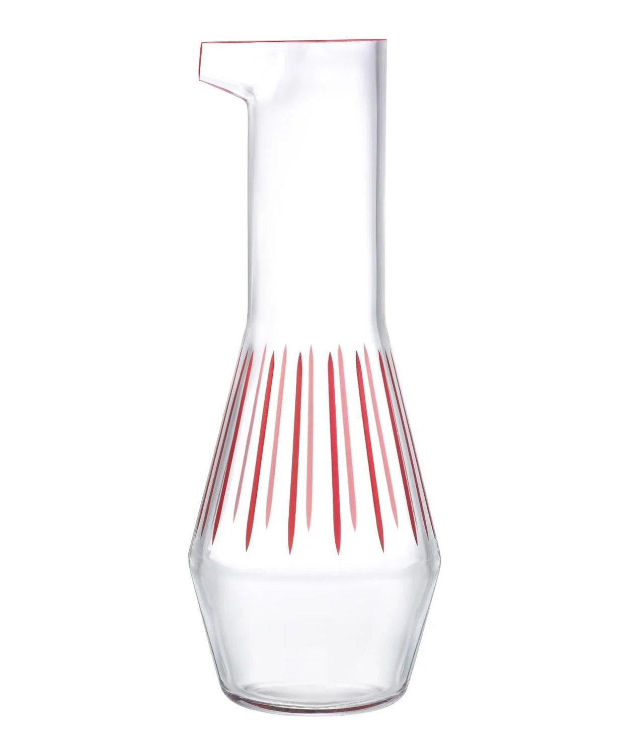 Caraffa Beak a righe NUDE in cristallo senza piombo