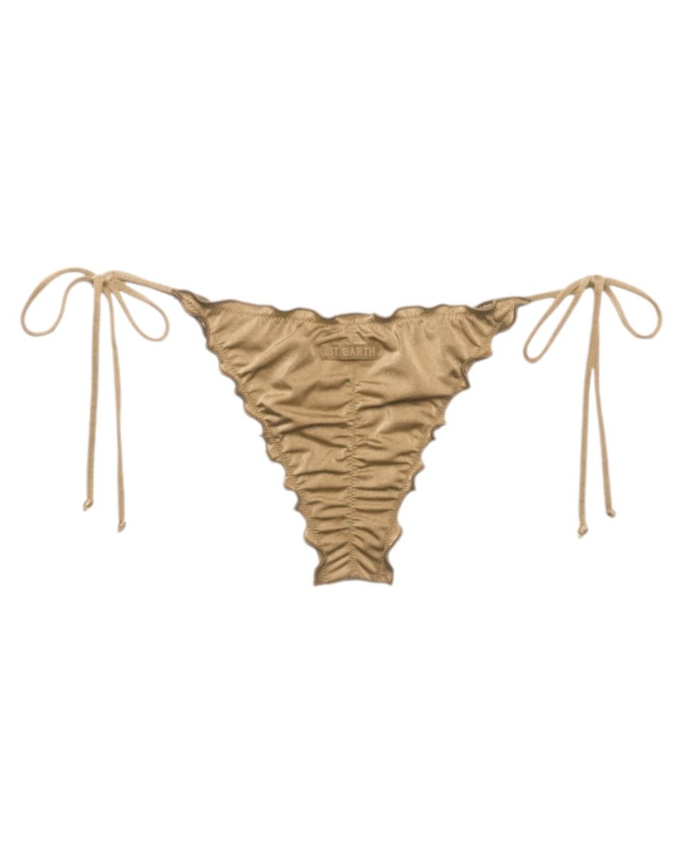 Slip Bikini Miami Shimmer Oro a Taglio Sgambato-Mc2 Saint Barth-Costumi da bagno-Vittorio Citro Boutique