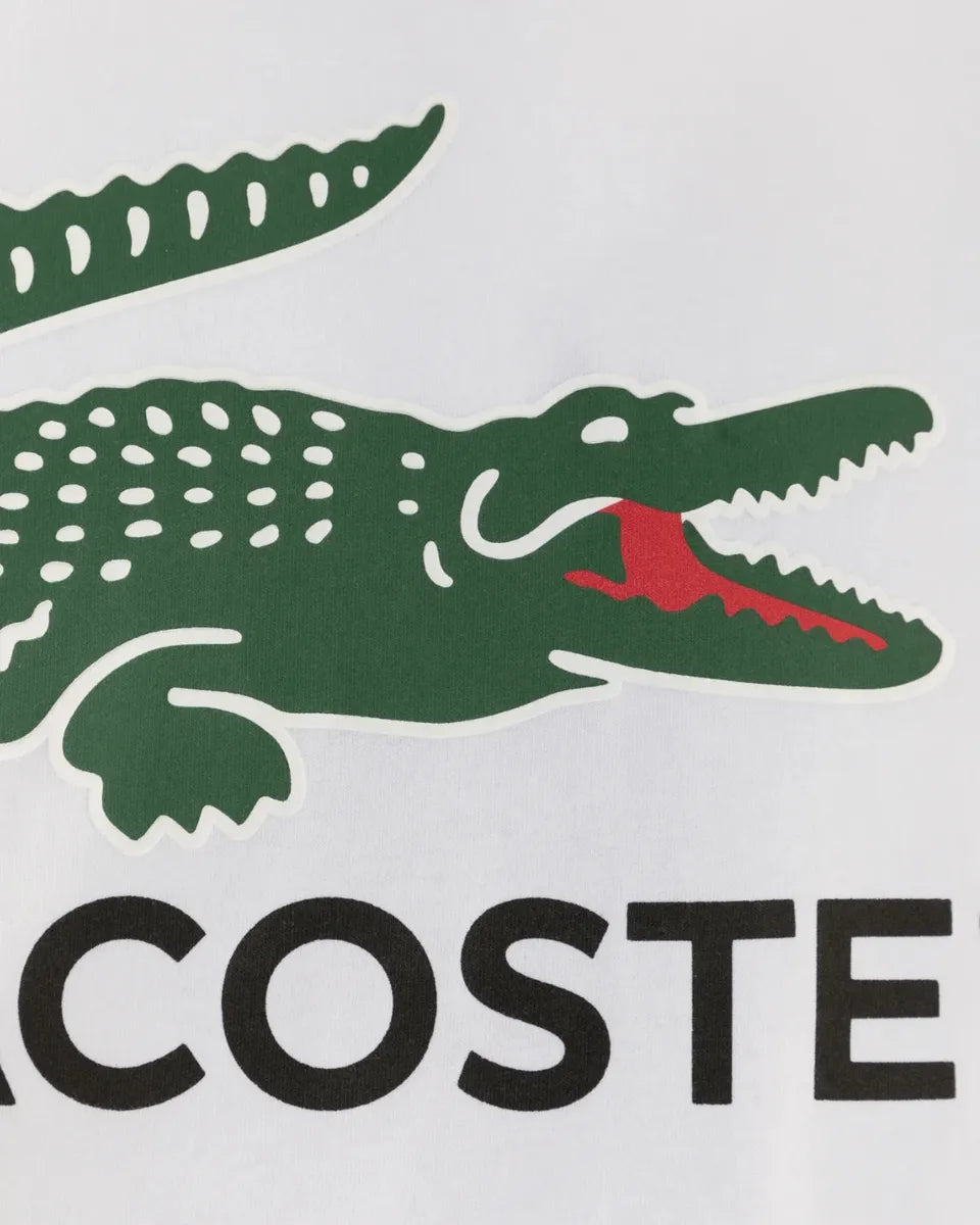 Lacoste T-shirt Bianca con Stampa-LACOSTE-T-shirt-Vittorio Citro Boutique
