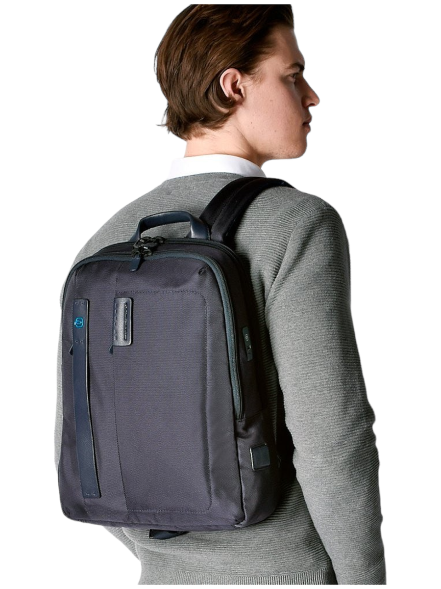 Zainetto porta computer e porta ipad® con porta bottiglia o porta ombrello-Zaini-Piquadro-Vittorio Citro Boutique