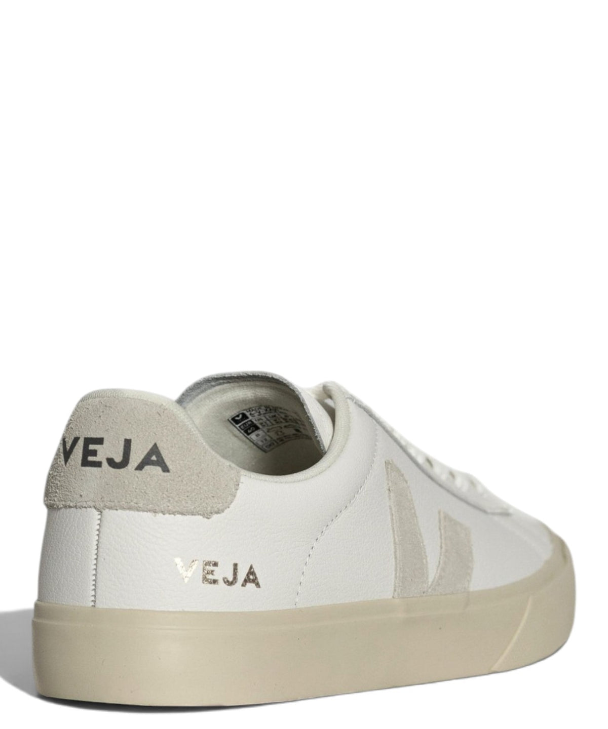Baskets VEJA Campo en cuir blanc naturel en cuir