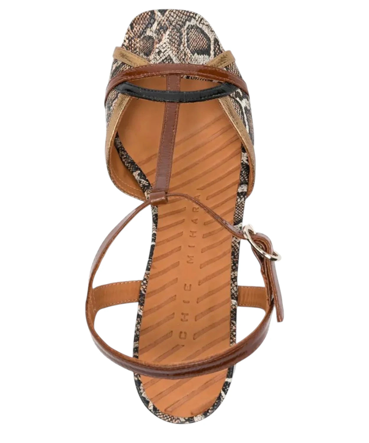 Sandales Chie Mihara en bronze avec imprimé python