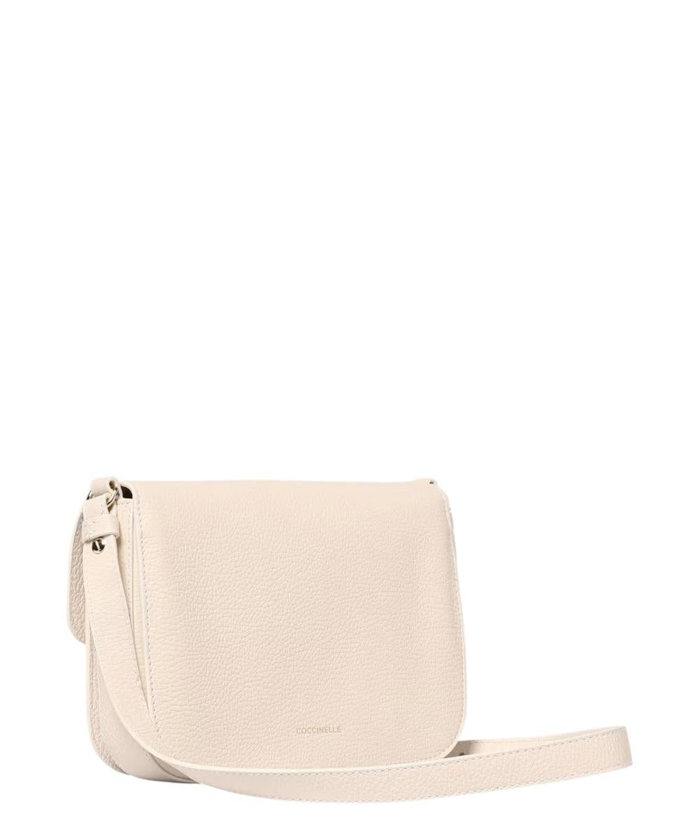 Borsa C-Me Coccinelle in Pelle a Grana con Logo Laminato-Coccinelle-Borse a spalla-Vittorio Citro Boutique