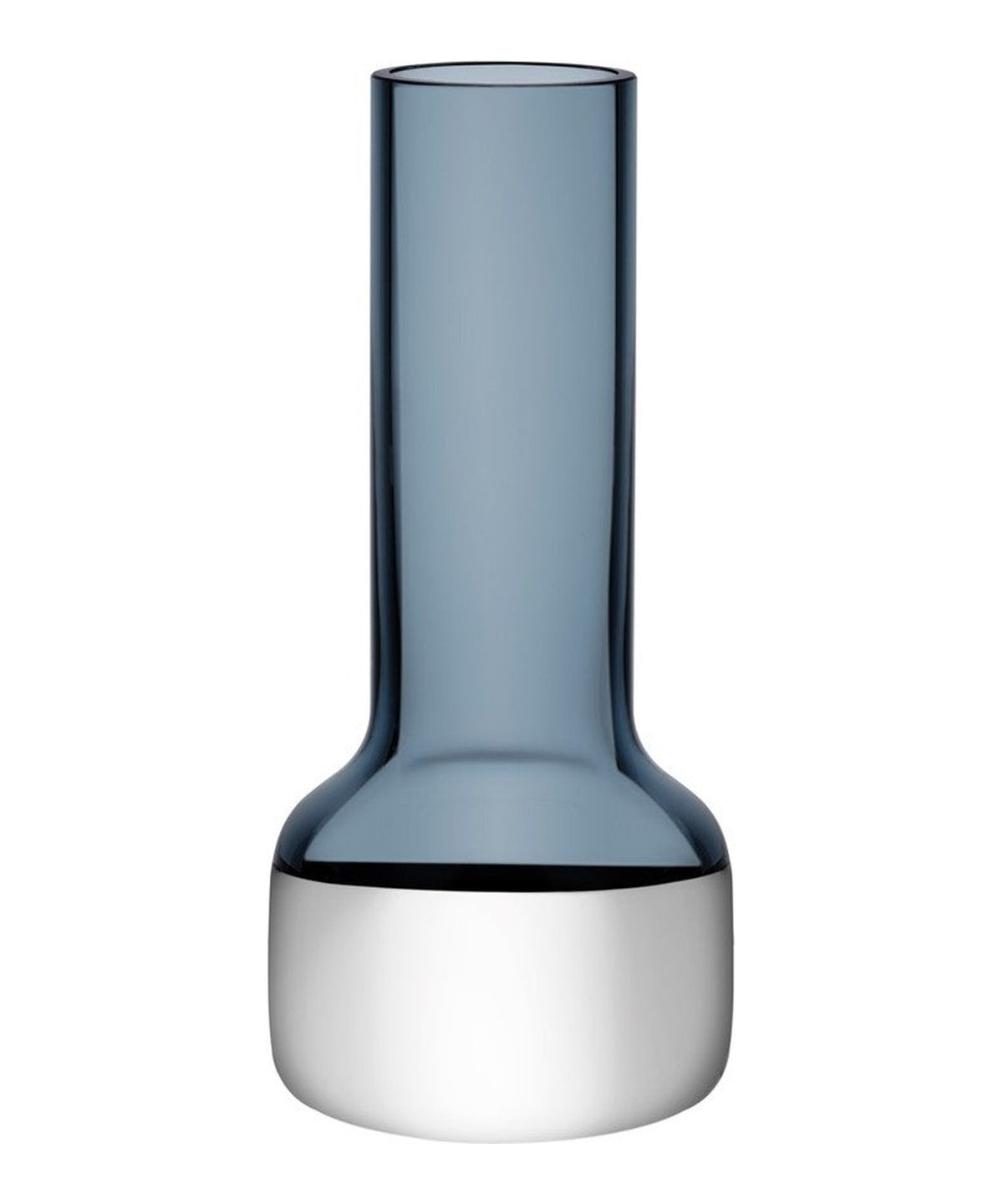 Vaso piccolo Contour blu acciaio NUDE in cristallo senza piombo