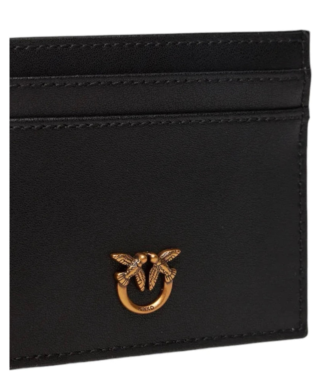 Pinko Love Birds Leather Card Holder-Pinko-Portadocumenti-Vittorio Citro Boutique
