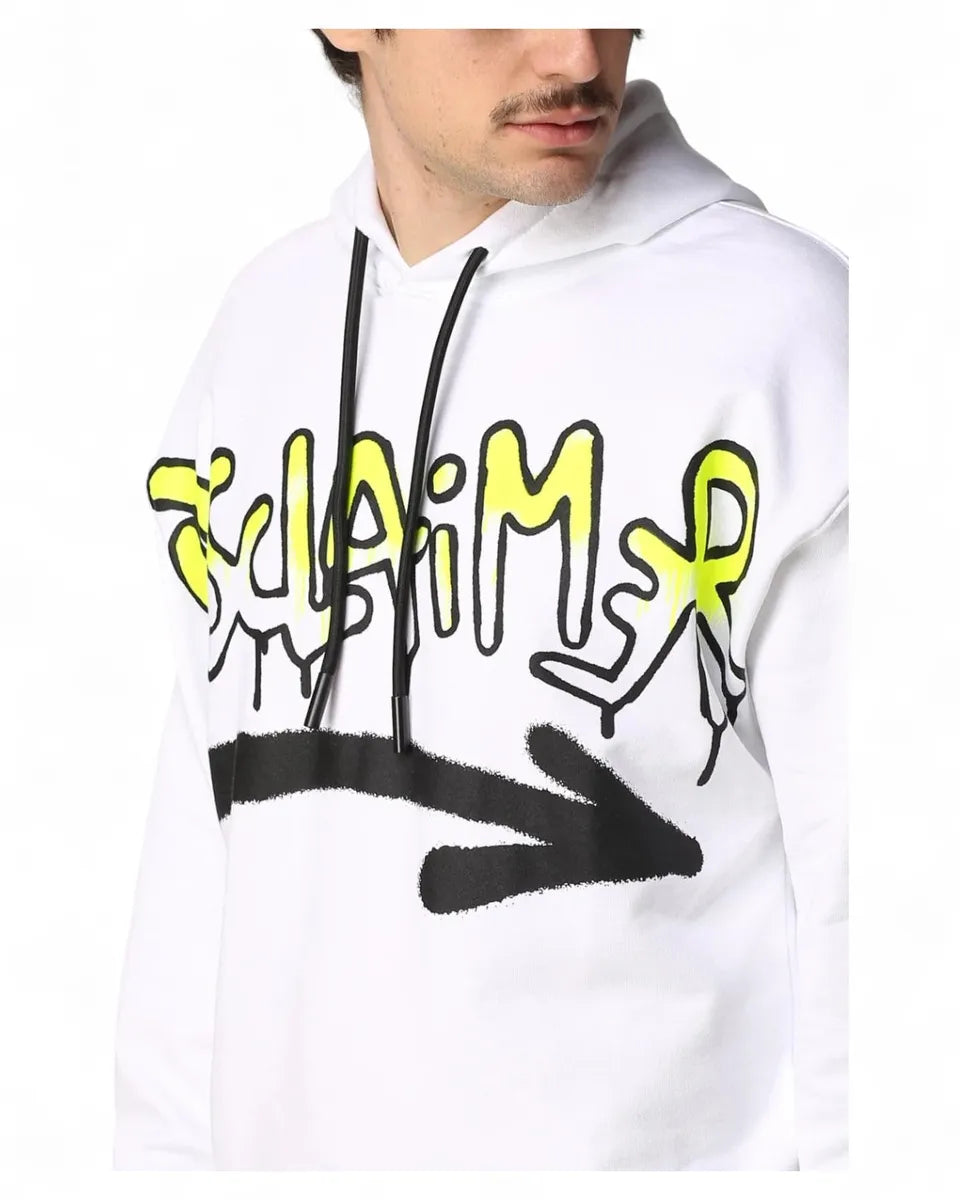 Felpa con cappuccio e stampa logo-Felpe-Disclaimer-Vittorio Citro Boutique