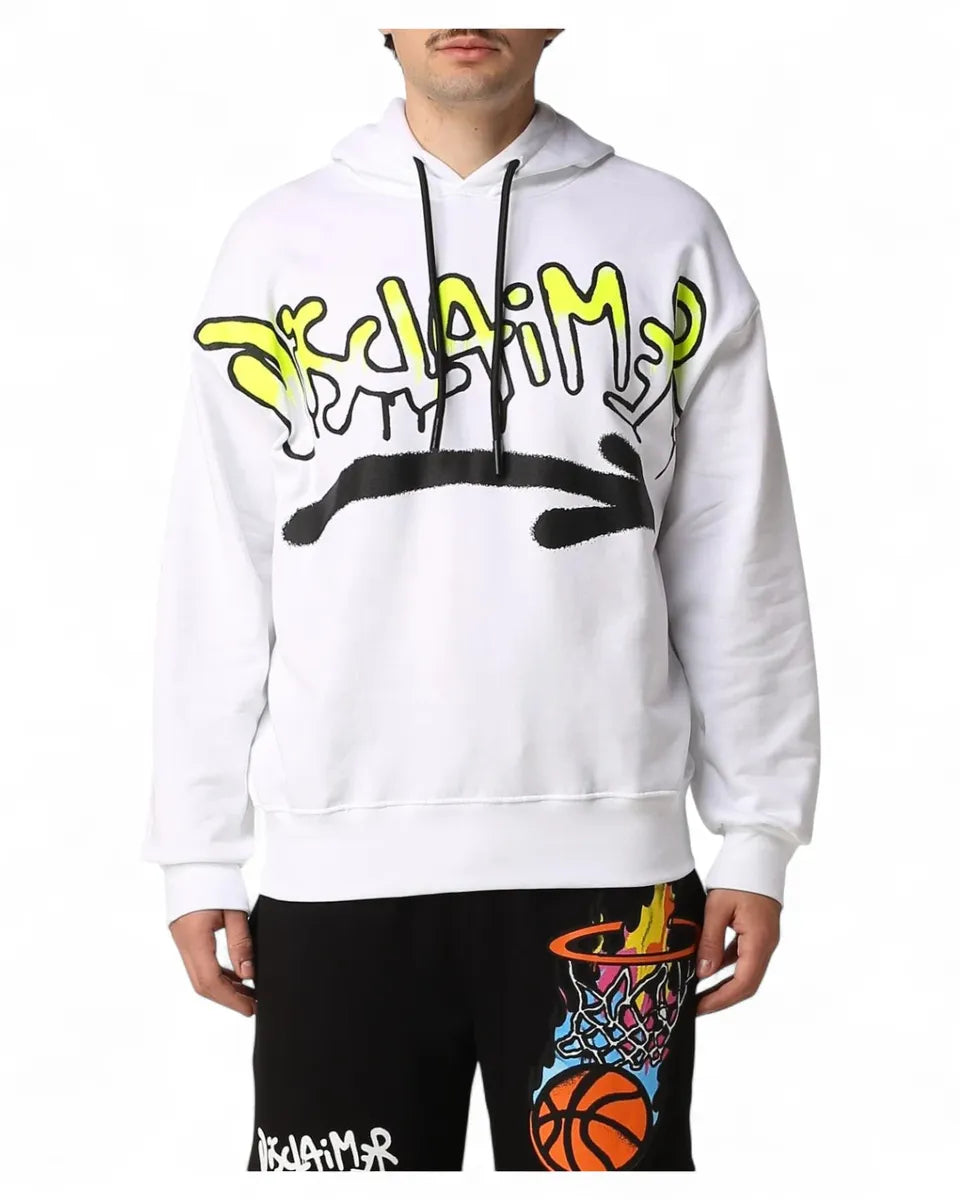 Felpa con cappuccio e stampa logo-Felpe-Disclaimer-Vittorio Citro Boutique