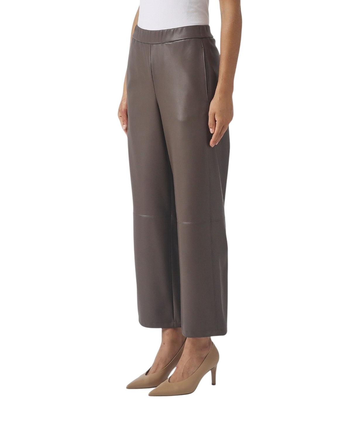 Pantalon LODE en similicuir à jambes larges MM Max Mara