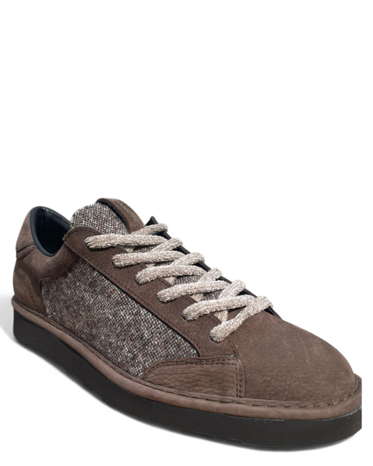 Sneakers P001 in Camoscio e Pelle Salt Pepper-PANCHIC-Sneakers-Vittorio Citro Boutique