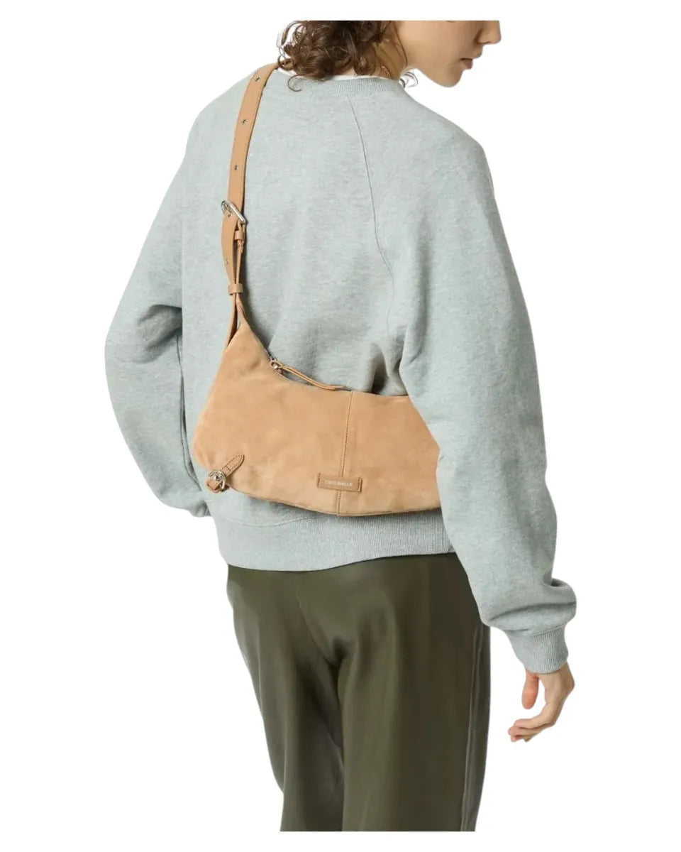 Coccinelle Abigail Suede Bimaterial Small-Coccinelle-Borse a spalla-Vittorio Citro Boutique