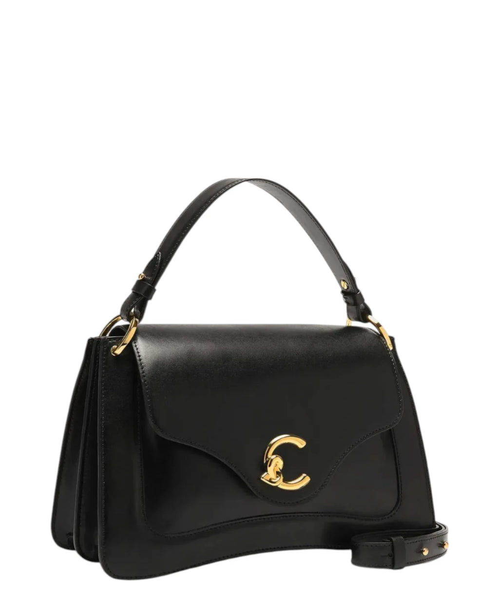 Sac Coccinelle C-Me Medium en cuir lisse avec bandoulière
