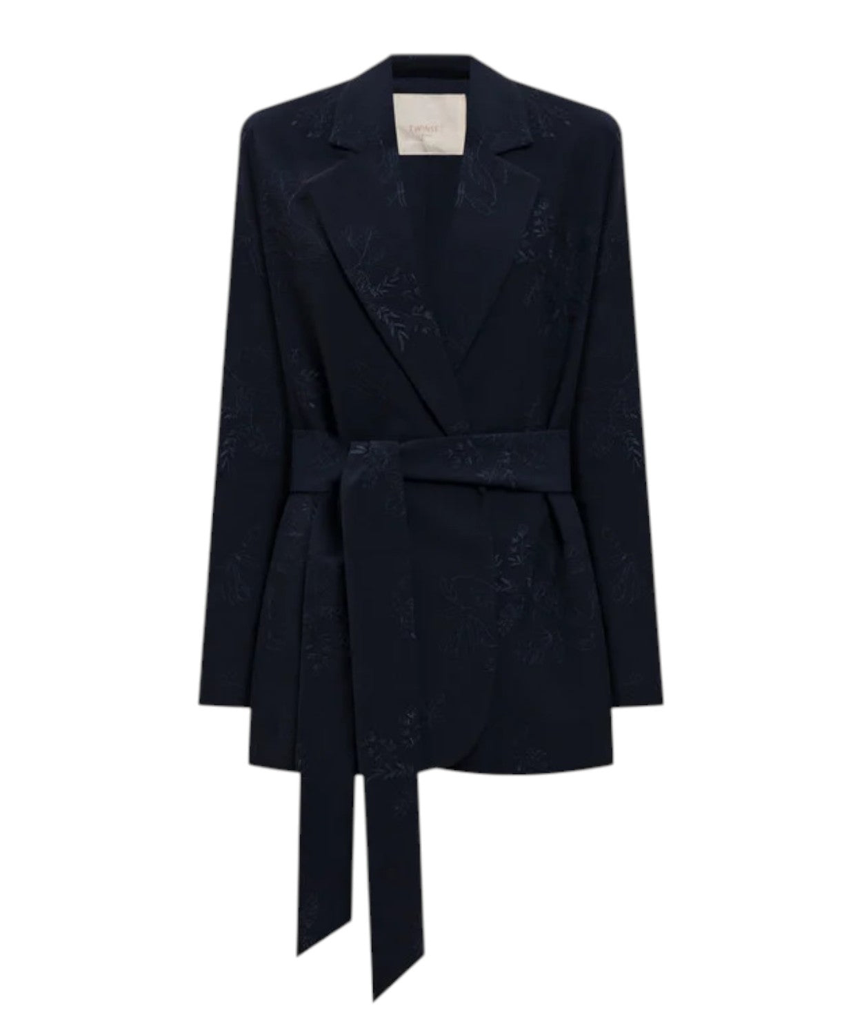 Veste blazer élégante brodée avec ceinture