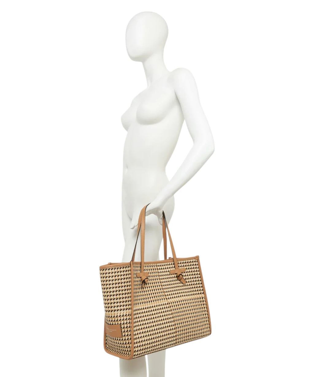 Sac Marcella Gianni Chiarini Shopping en tissu Pied de Poule avec pochette