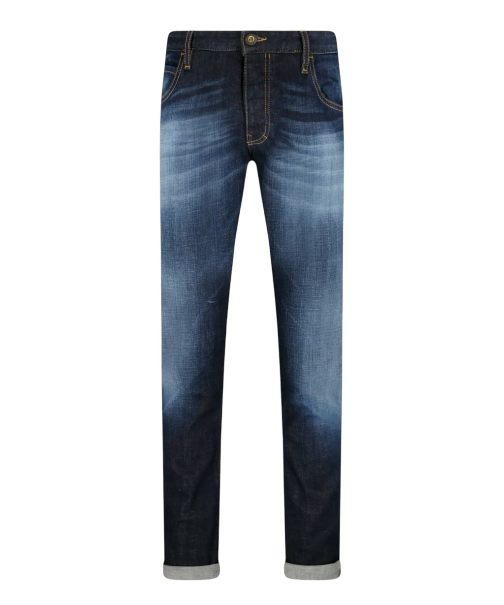 Jeans Slim Fit Emporio Armani en Denim Bleu Dégradé