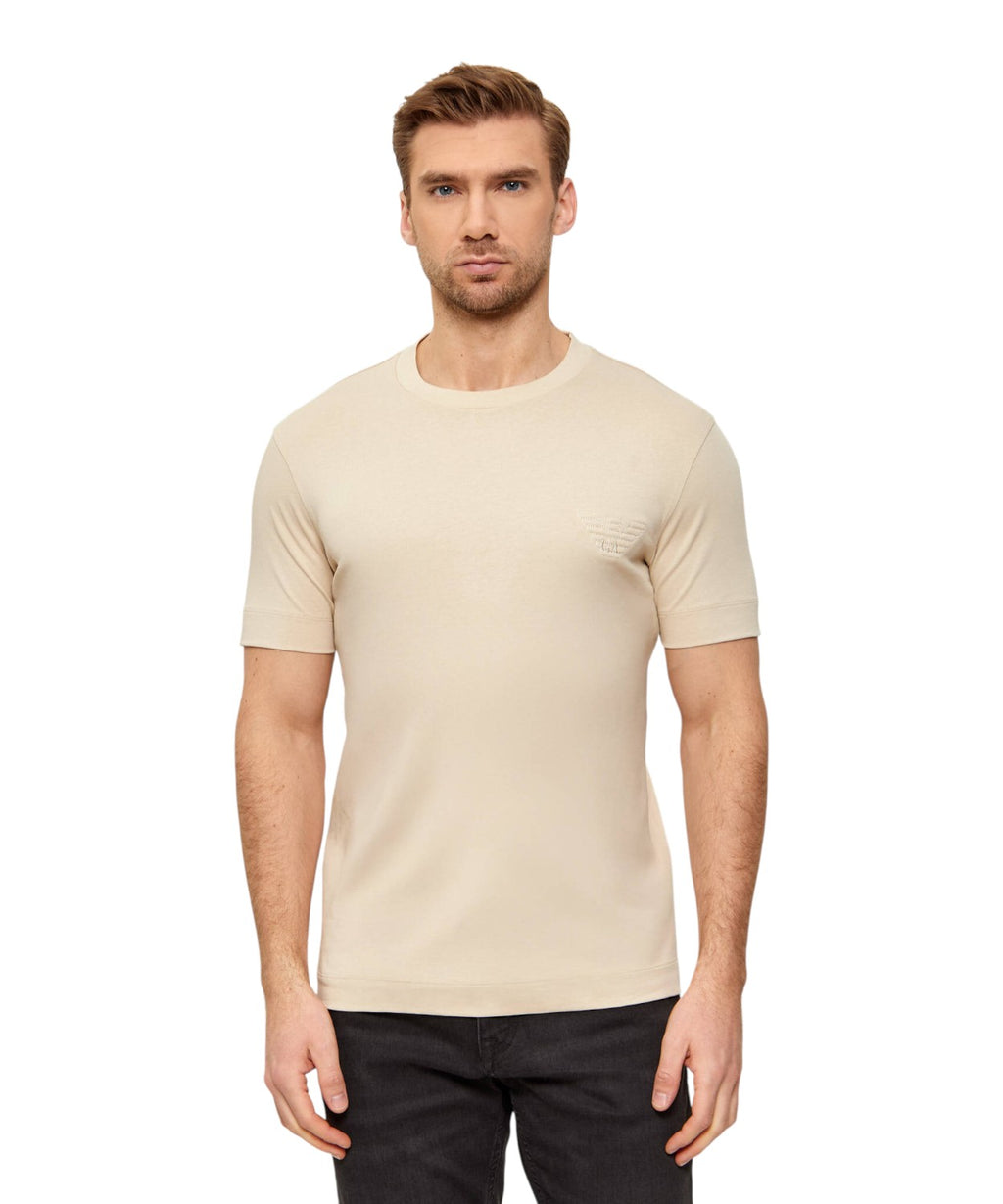 T-shirt Slim Fit avec logo en relief sur la poitrine Emporio Armani