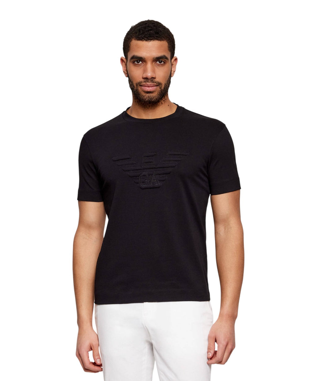 T-shirt Emporio Armani homme coupe ajustée en coton avec logo en relief