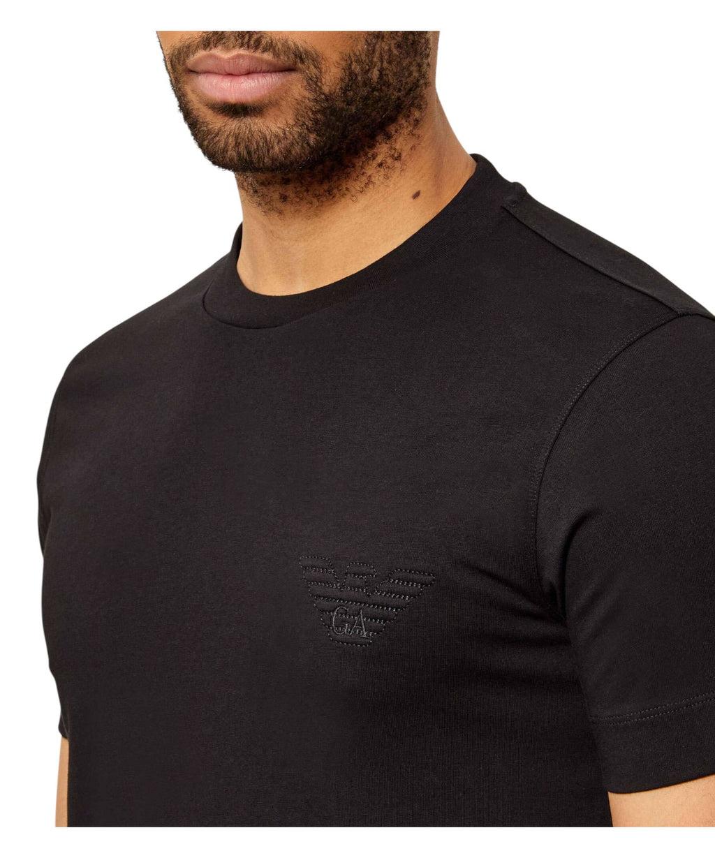 T-shirt Slim Fit avec logo Emporio Armani en relief sur la poitrine