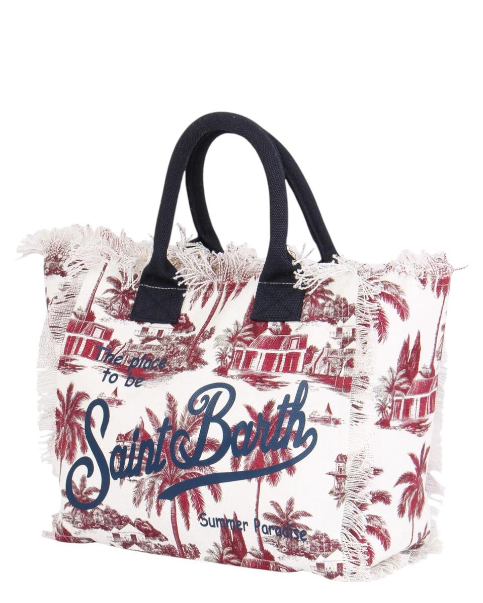 Borsa Vanity Tote Barth Jouy in cotone con zip e manici-Mc2 Saint Barth-Borse a spalla-Vittorio Citro Boutique