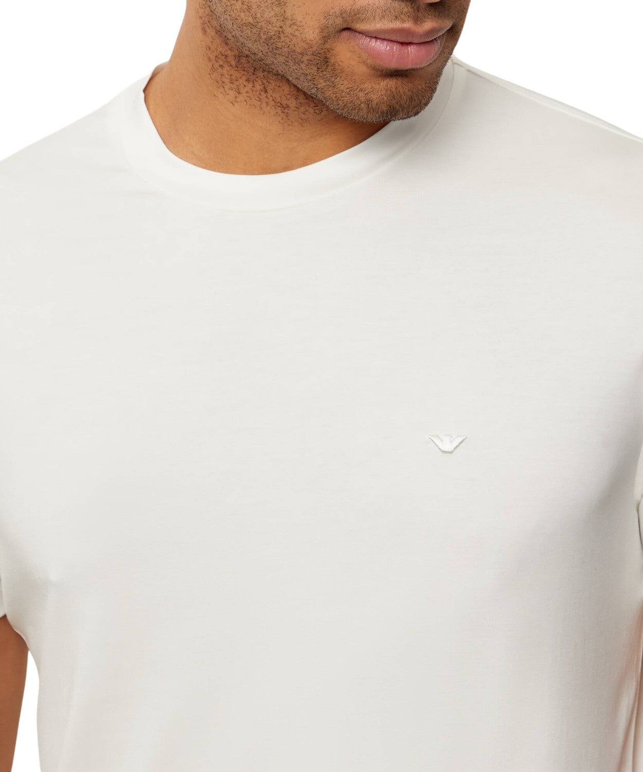 T-shirt slim fit Emporio Armani in modal con logo ricamato