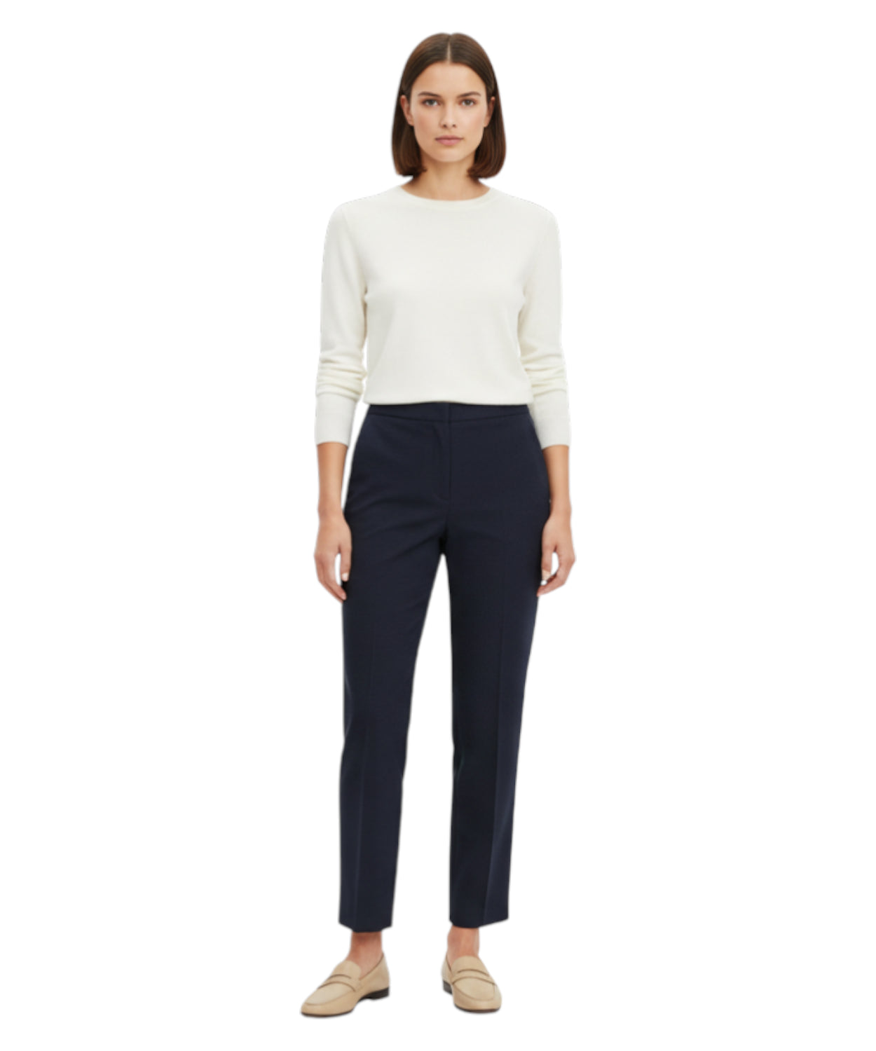 Emporio Armani Pantalone Dritto in Twill Lavato