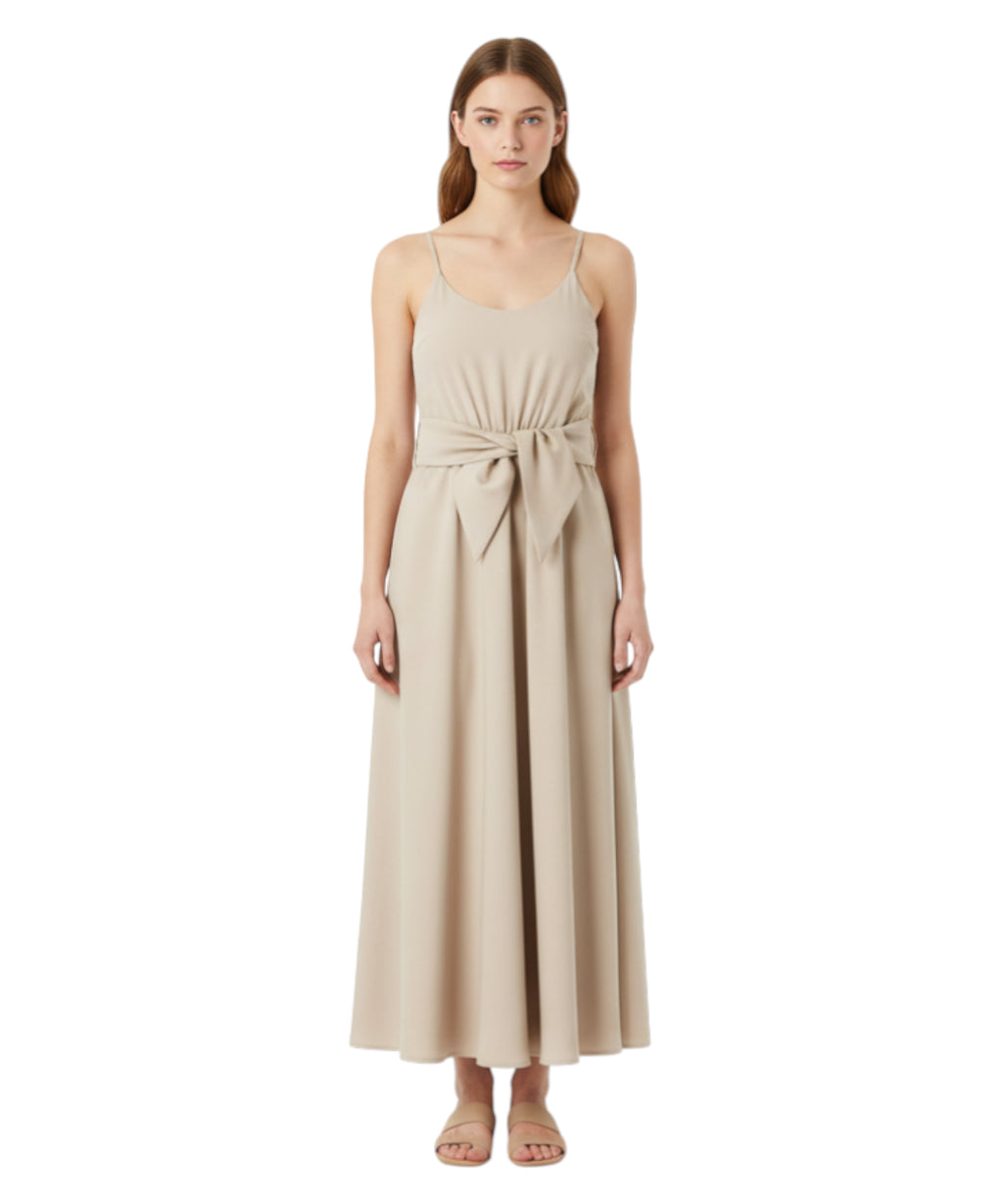 Emporio Armani Robe Longue Femme avec Nœud