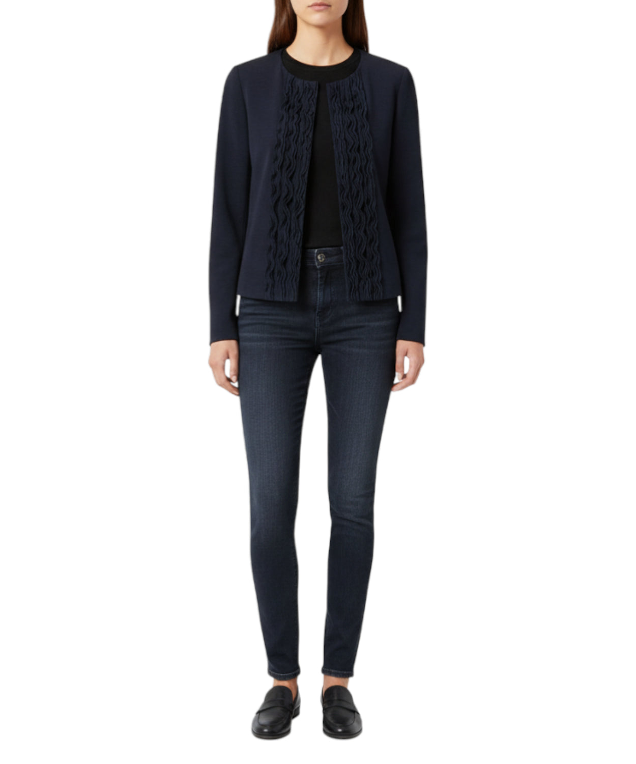 Giacca Sfiancata in Twill Lavato di Emporio Armani