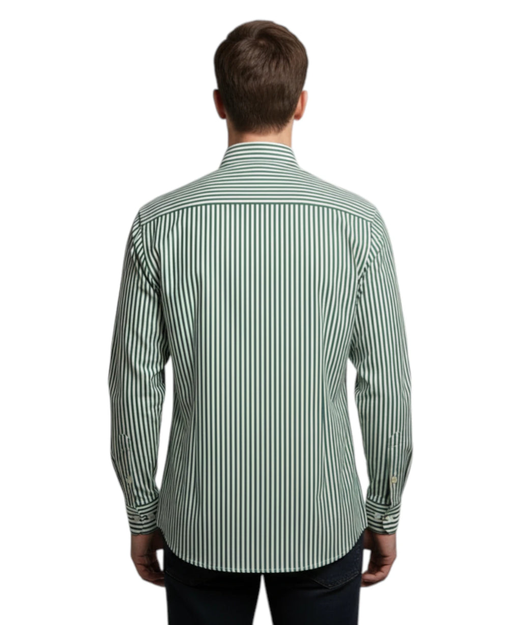 Ingram Chemise Homme Rayures Stretch Coupe Slim