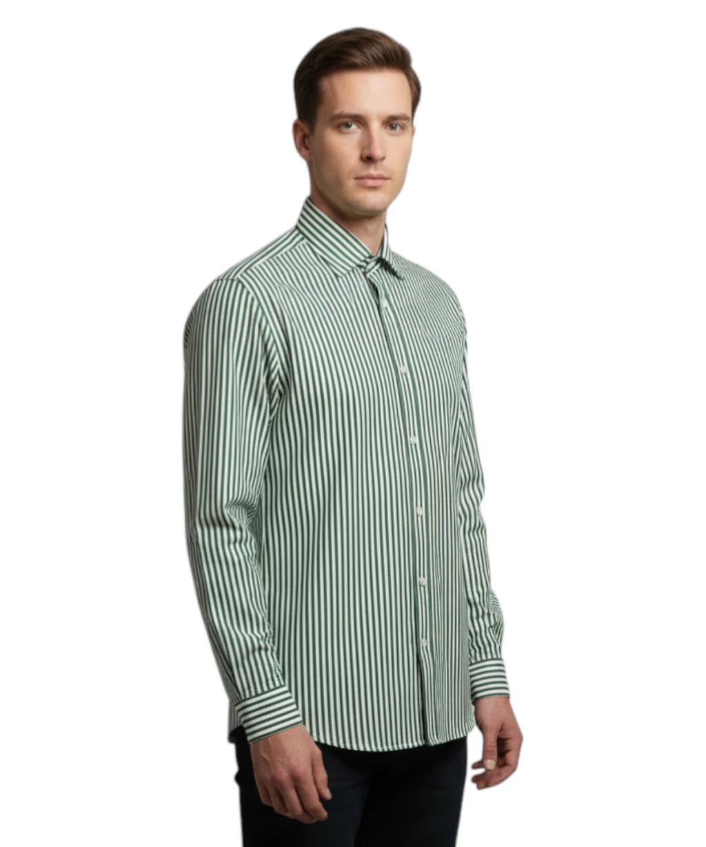 Ingram Chemise Homme Rayures Stretch Coupe Slim