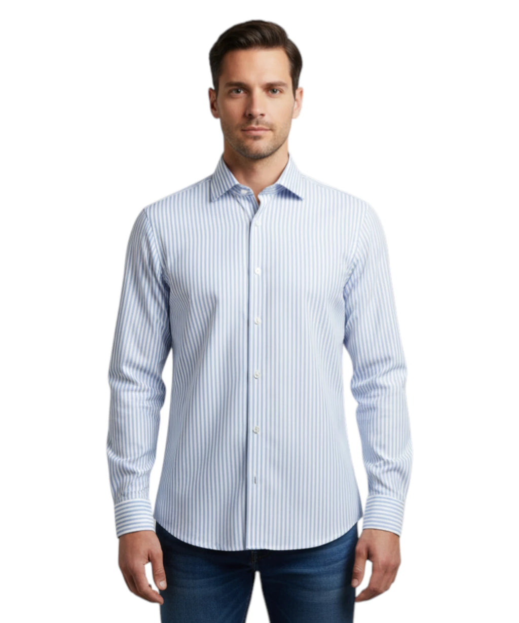 Chemise homme rayée slim fit Ingram avec stretch