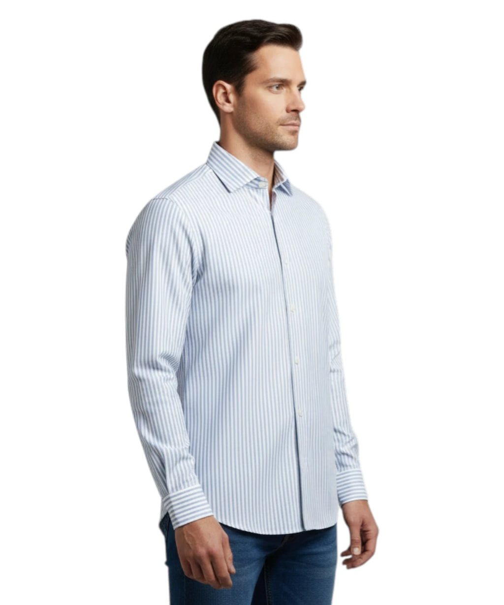 Chemise homme rayée slim fit Ingram avec stretch
