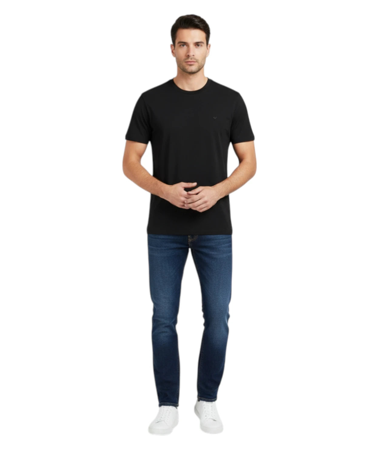 T-shirt slim fit Emporio Armani con logo ricamato