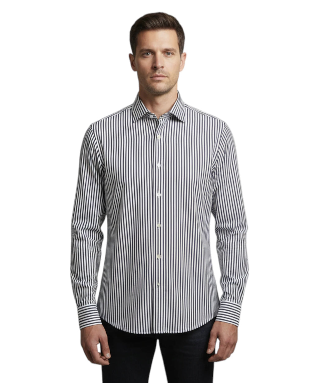 Chemise Homme Ingram Rayures Stretch Coupe Slim